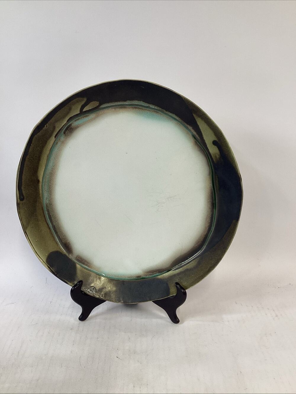 Large Handmade/Hand Painted Platter - 13.5”D